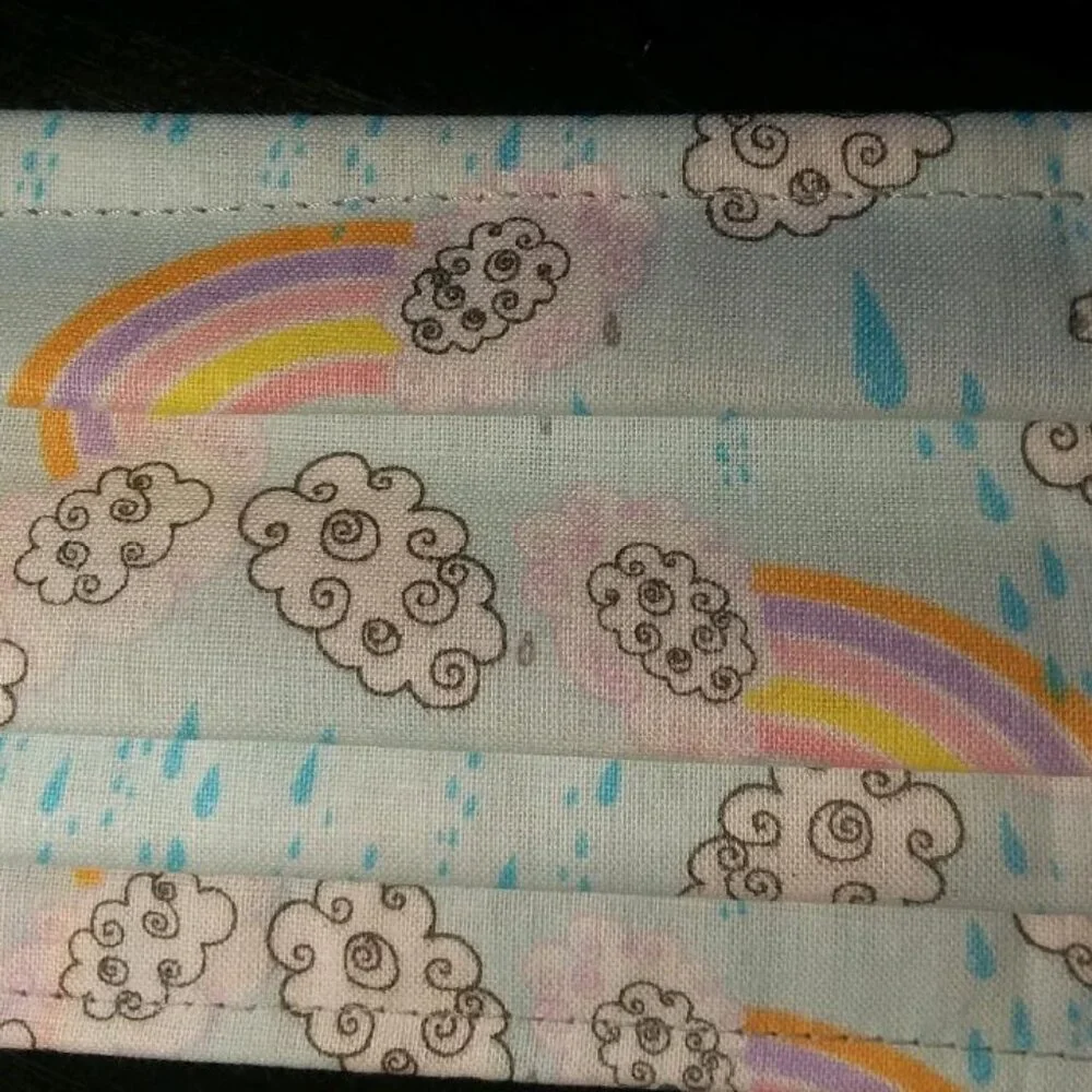 Kids Face Mask Clouds And Rainbows